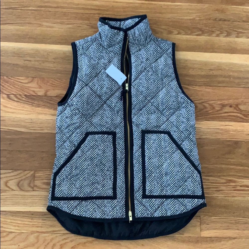 NWT. JCrew Herringbone Print Vest. Size XXS
